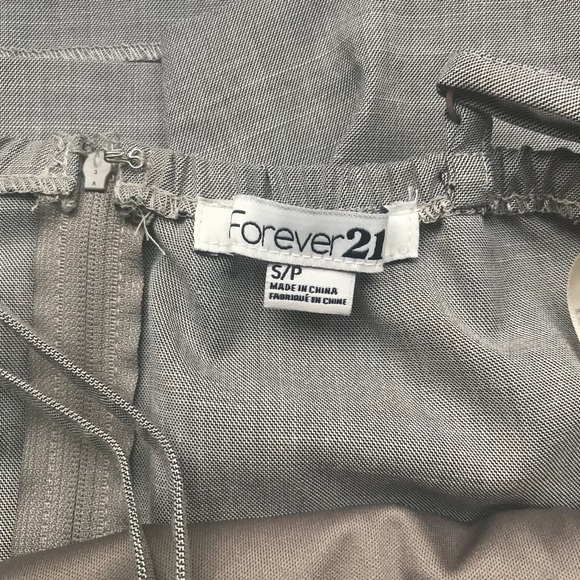 Adorable Gray Dress with Buttons - Picture 4 of 5